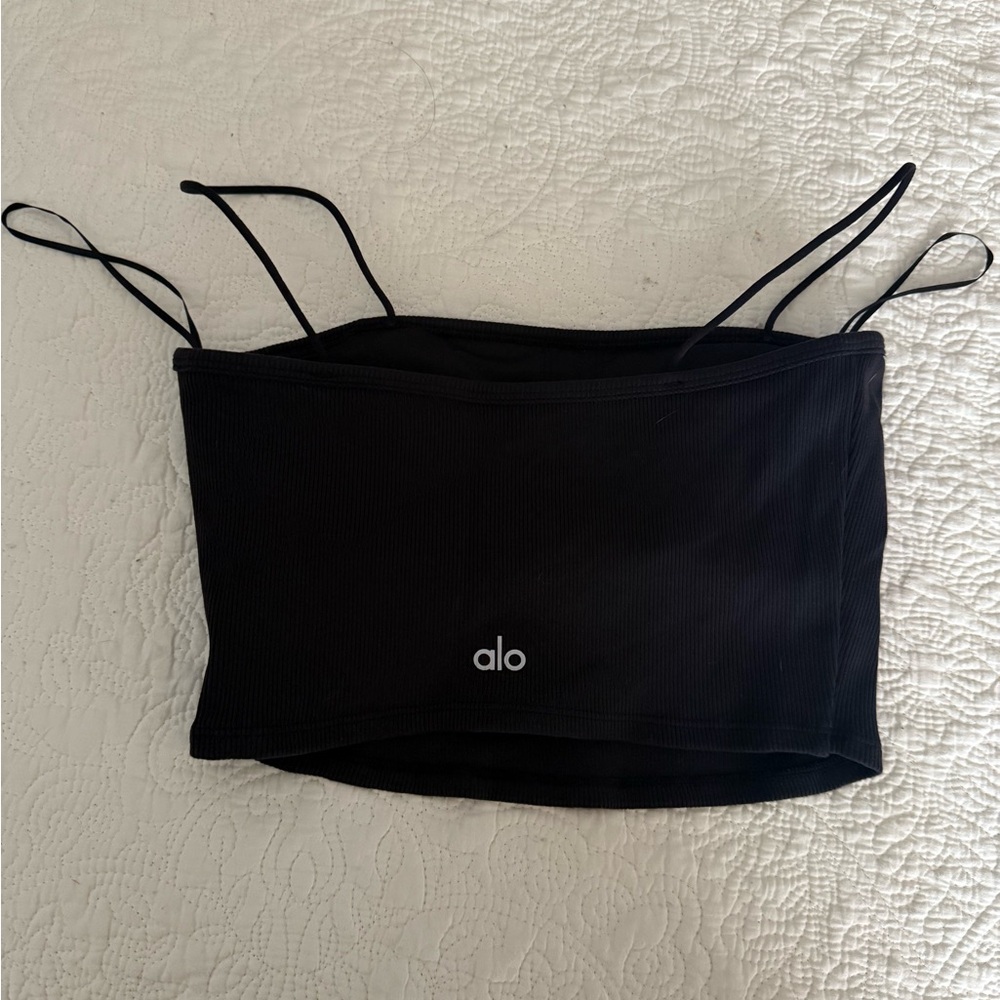 ALO Yoga Black Ribbed Tank - Picture 3 of 5